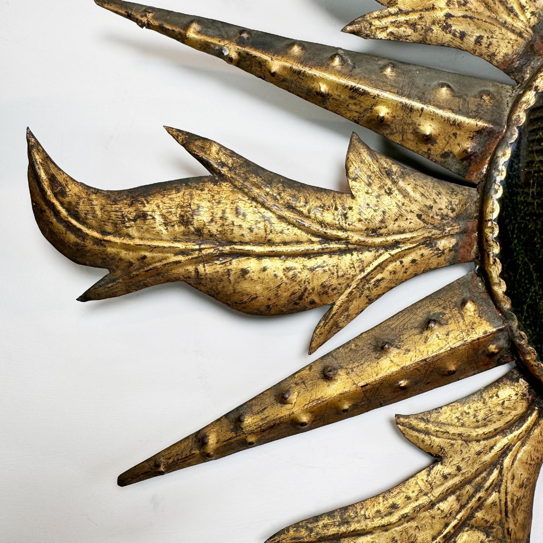 Mid-20th Century Spanish Sunburst Mirror For Sale