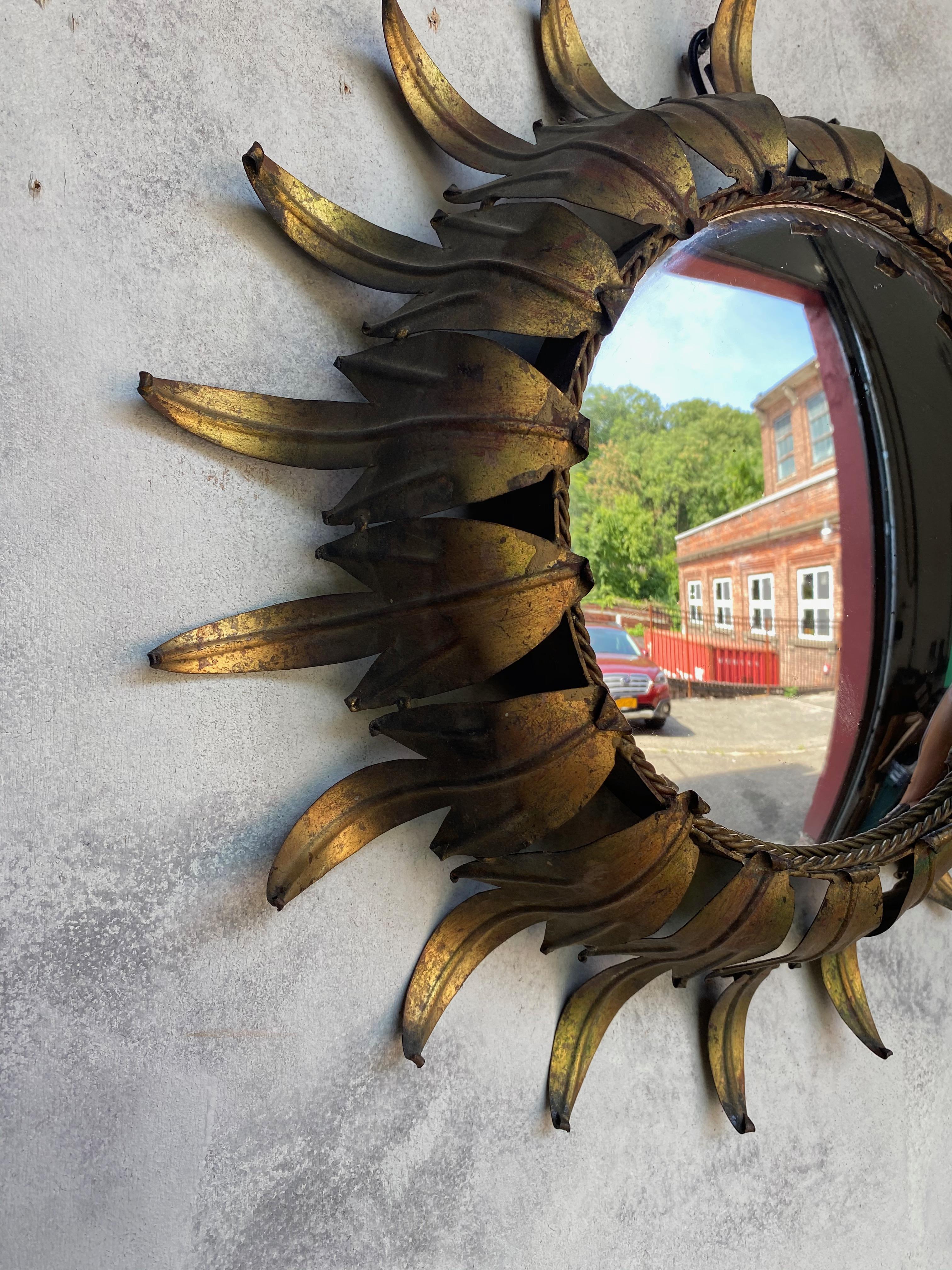 Spanish Sunburst Mirror with Convex Glass 5