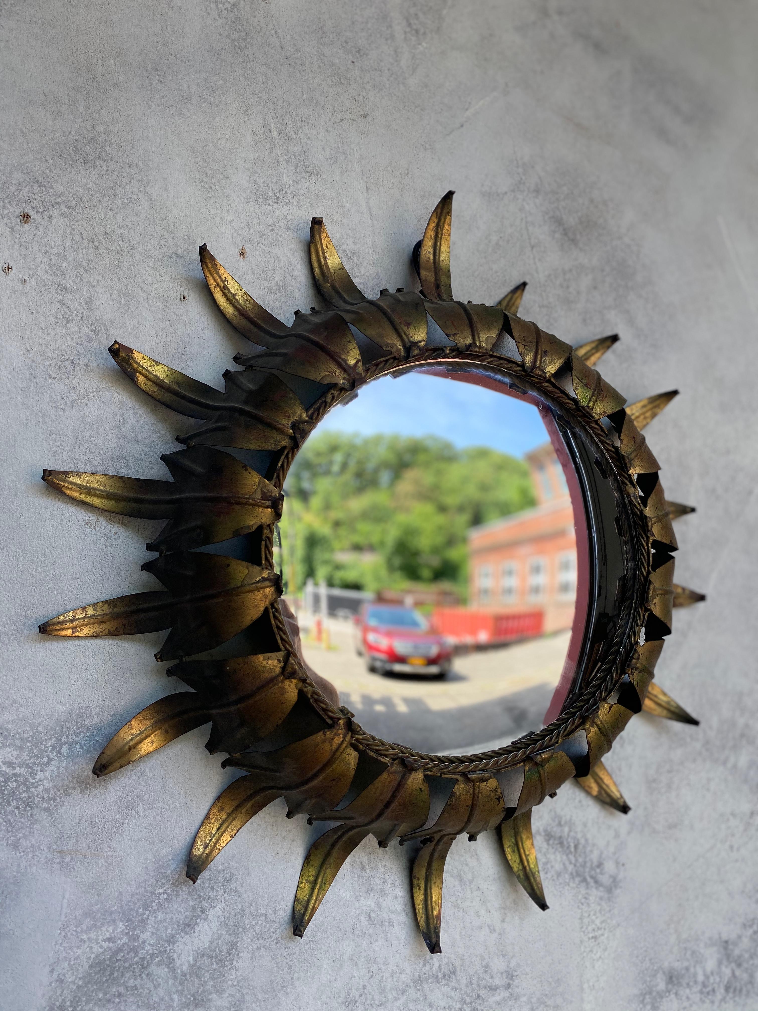 Spanish Sunburst Mirror with Convex Glass 4