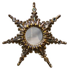 Spanish Sunburst Wood Mirror