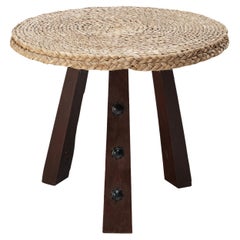 Used Spanish Table in Braided Straw