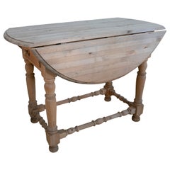 Spanish Table with Pine Wooden Wings and Drawers