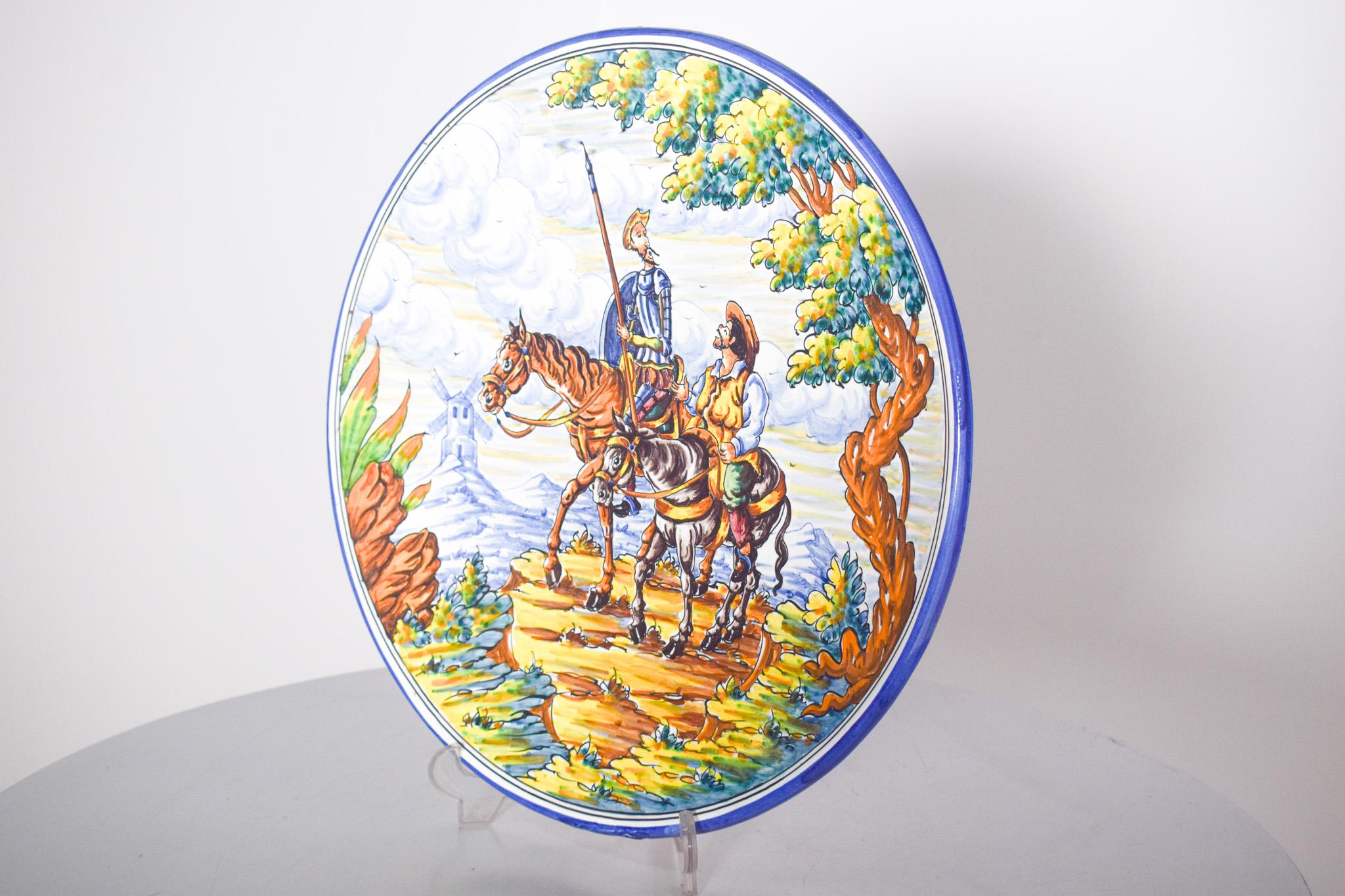 20ième siècle Assiette en faïence Talavera espagnole en céramique en vente