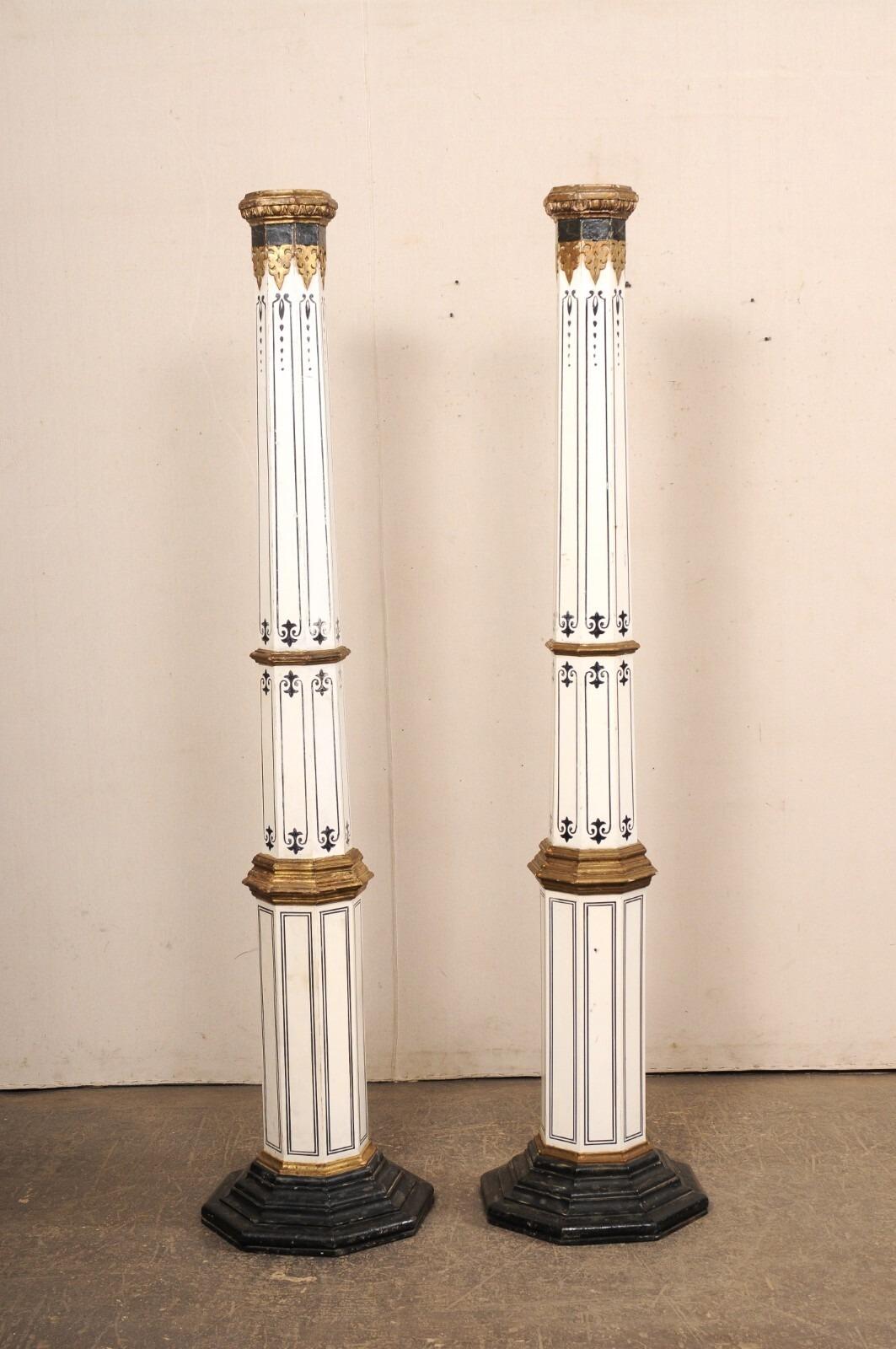 20th Century Spanish Tall Pair of Early 20th C. Columns For Sale