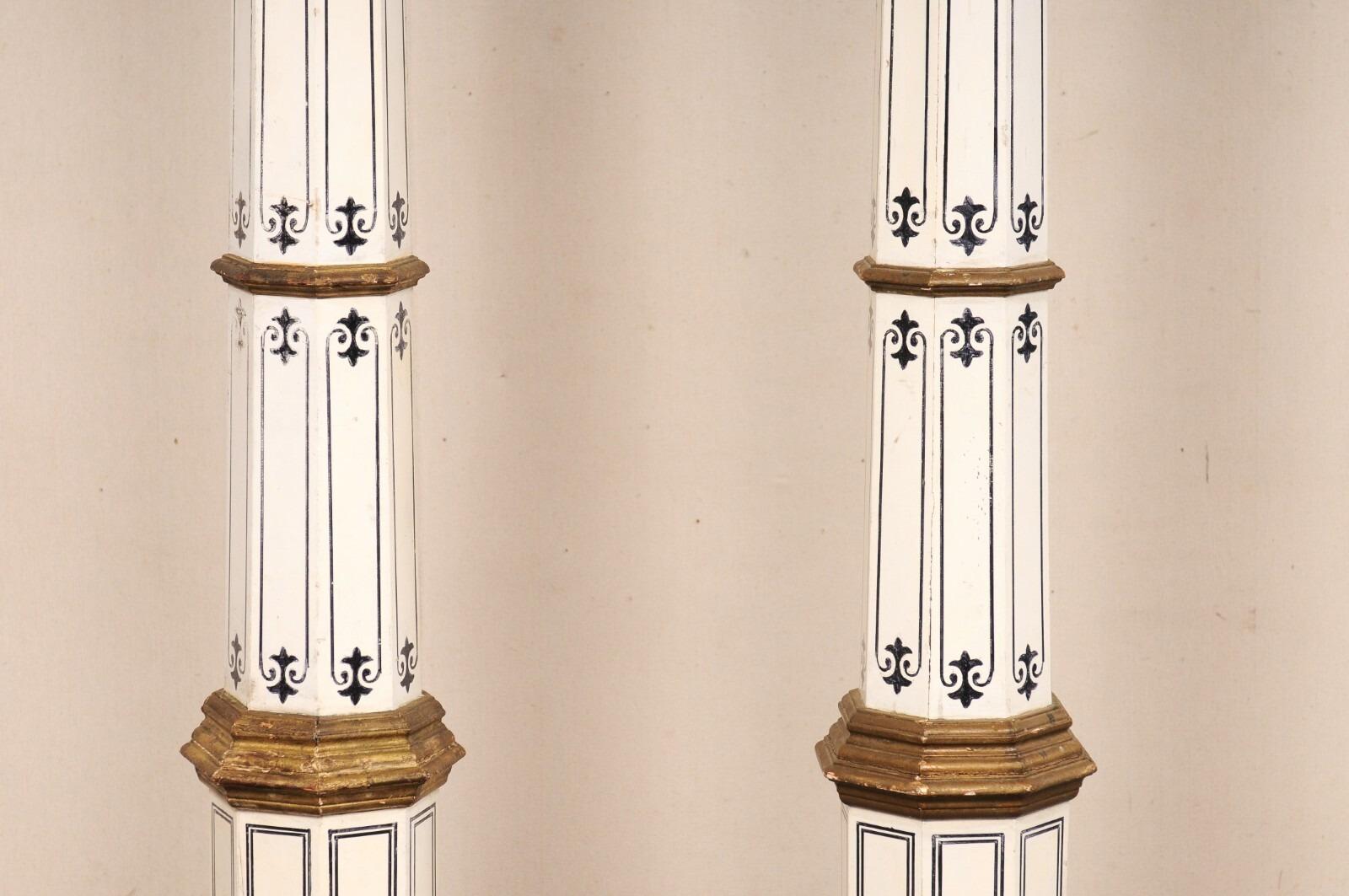 Spanish Tall Pair of Early 20th C. Columns For Sale 2