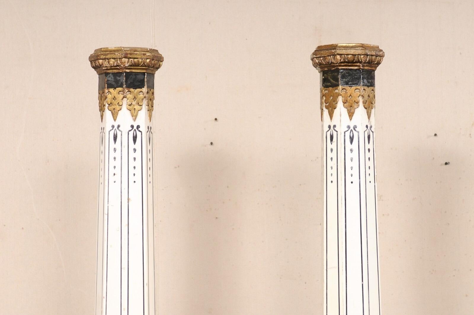 Spanish Tall Pair of Early 20th C. Columns For Sale 3
