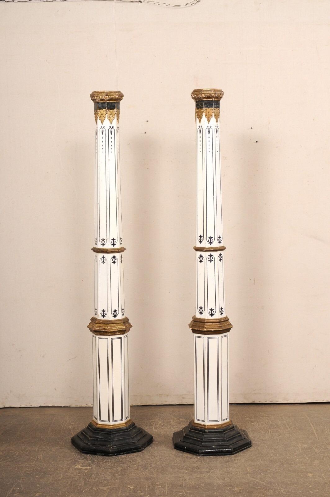 Spanish Tall Pair of Early 20th C. Columns For Sale 4