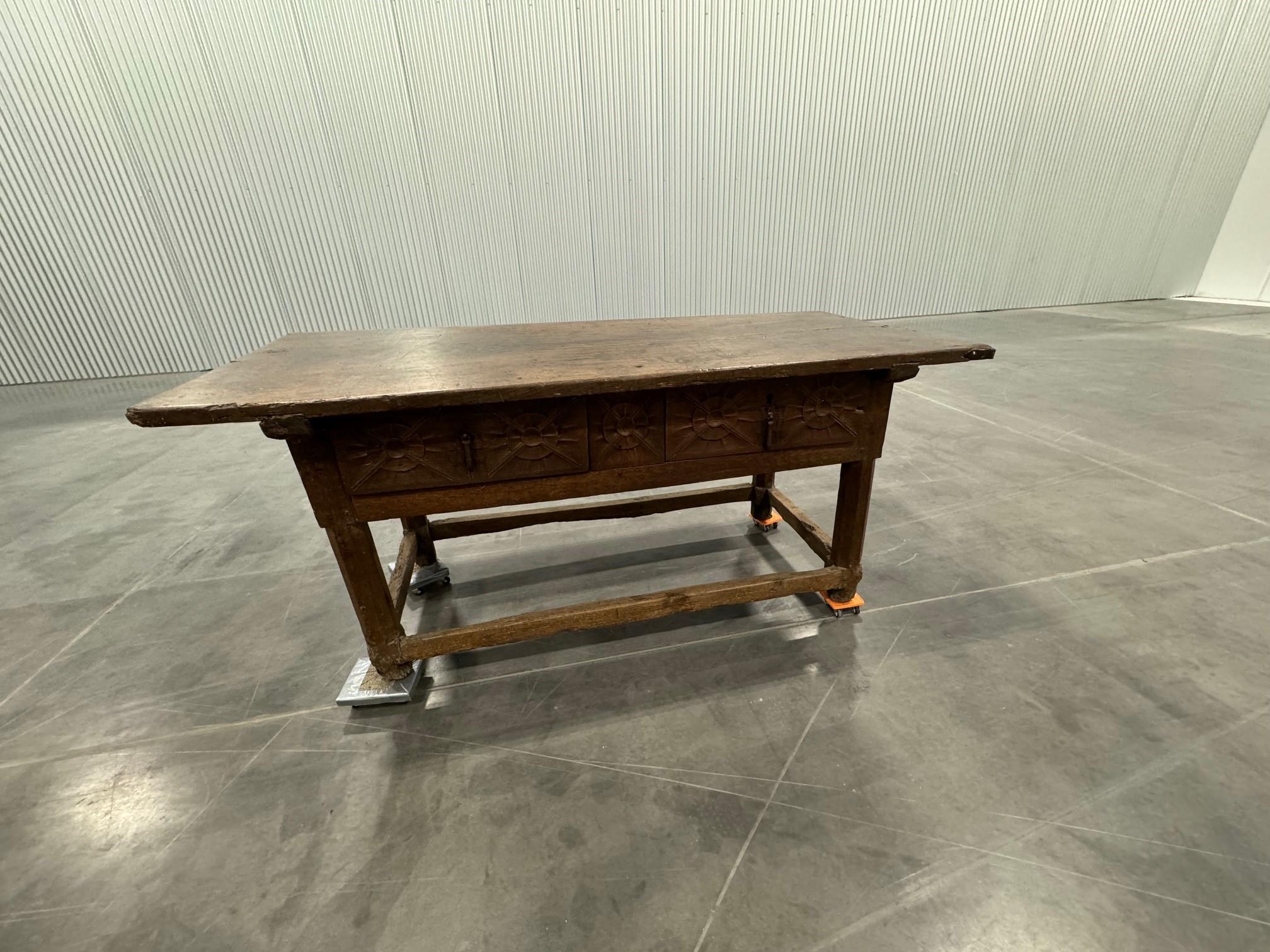 Spanish Tavern / Refectory Table Circa 1650 For Sale 5