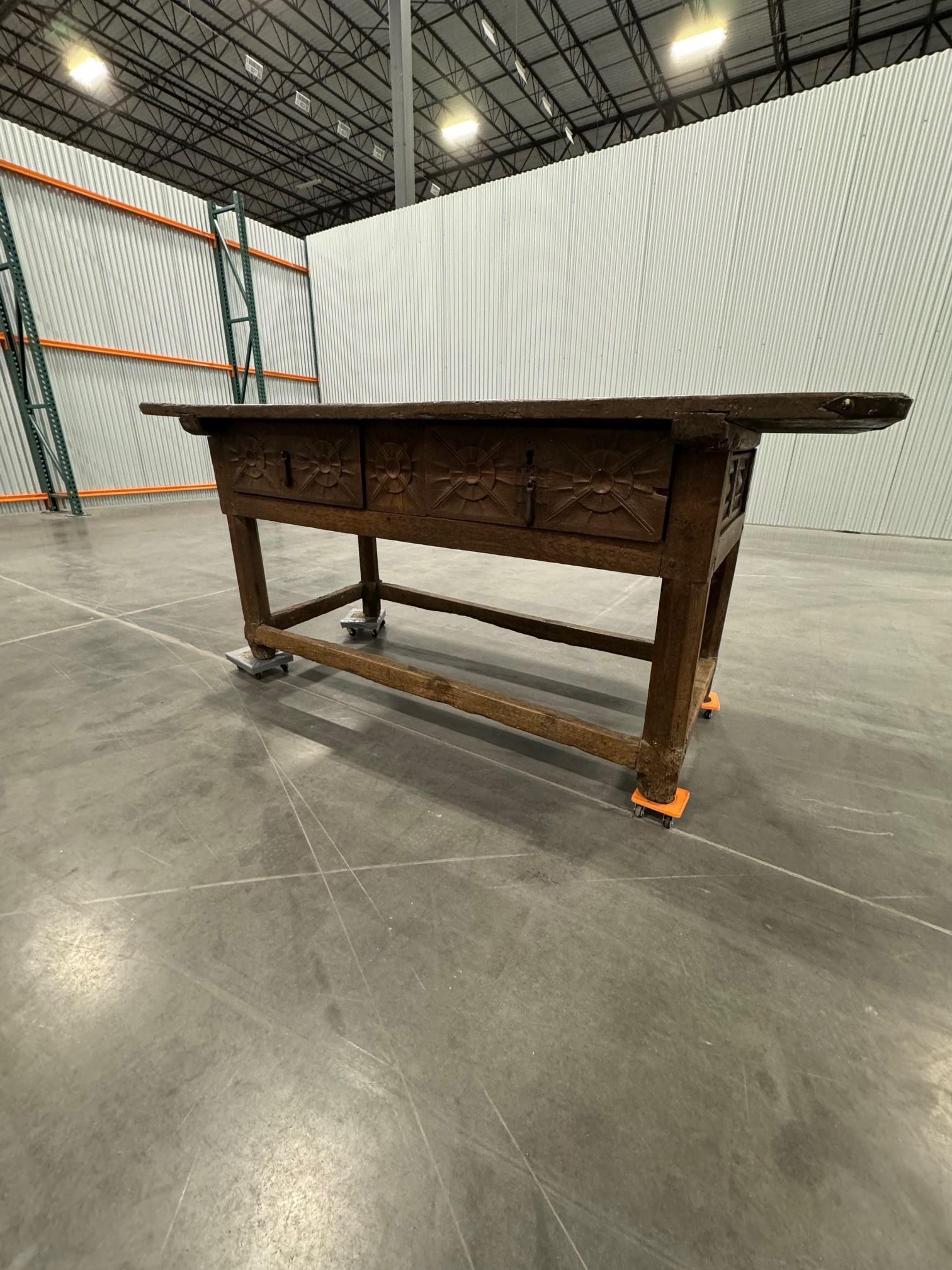 Spanish Tavern / Refectory Table Circa 1650 For Sale 7