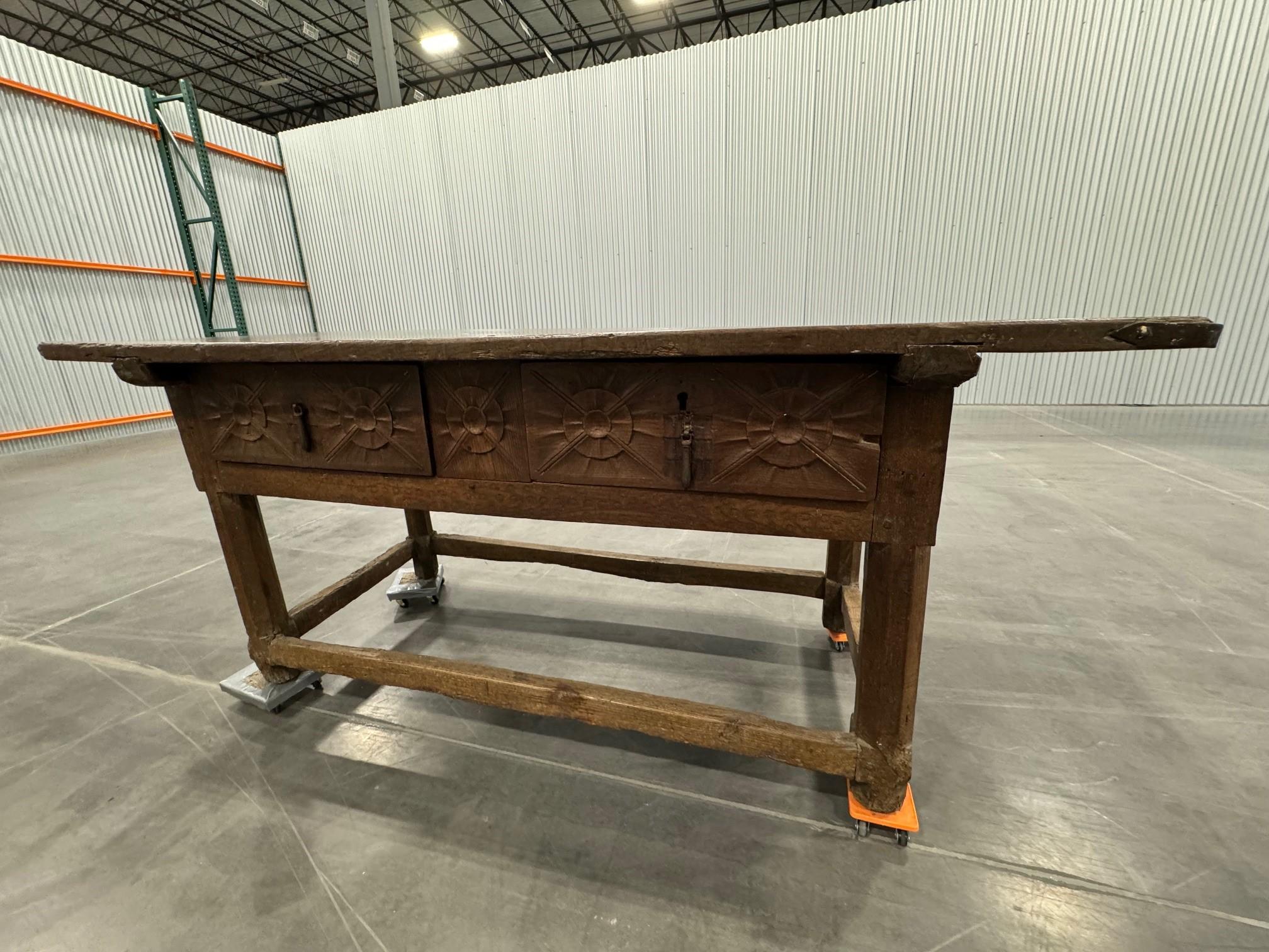 Spanish Tavern / Refectory Table Circa 1650 For Sale 8