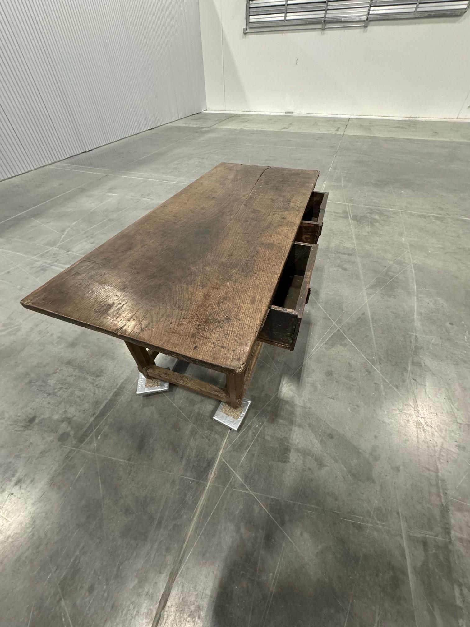 Spanish Tavern / Refectory Table Circa 1650 In Distressed Condition For Sale In Flower Mound, TX