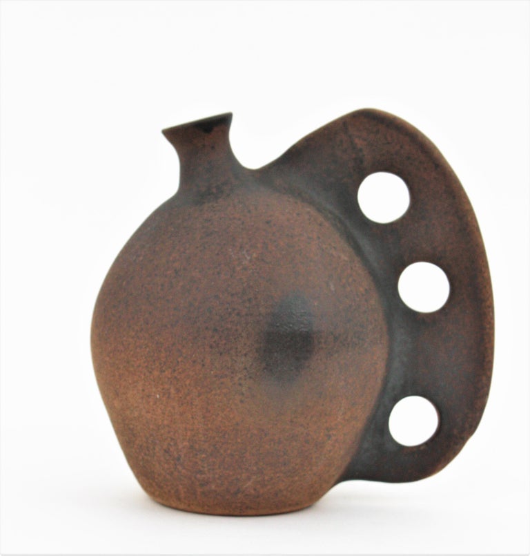 Vase espagnol en terre cuite, années 1950 sur 1stDibs