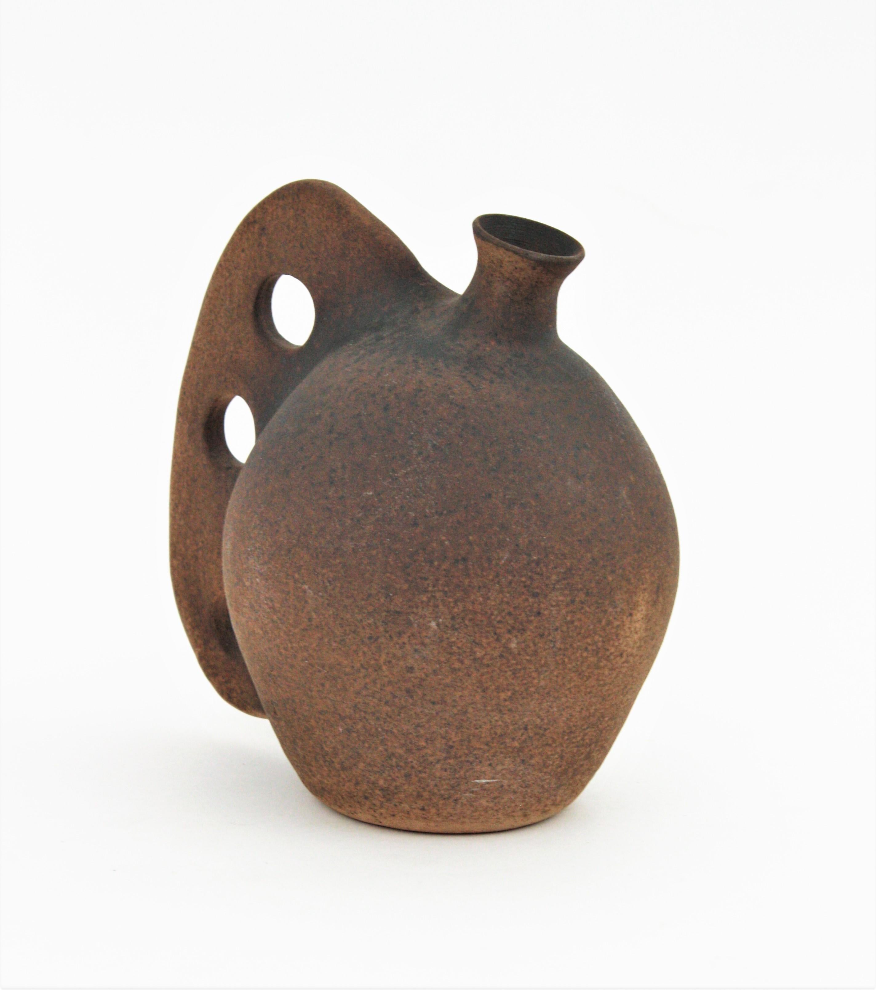 Country Spanish Terracotta Jar Vase, 1950s