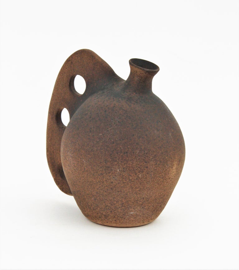 Vase espagnol en terre cuite, années 1950 sur 1stDibs