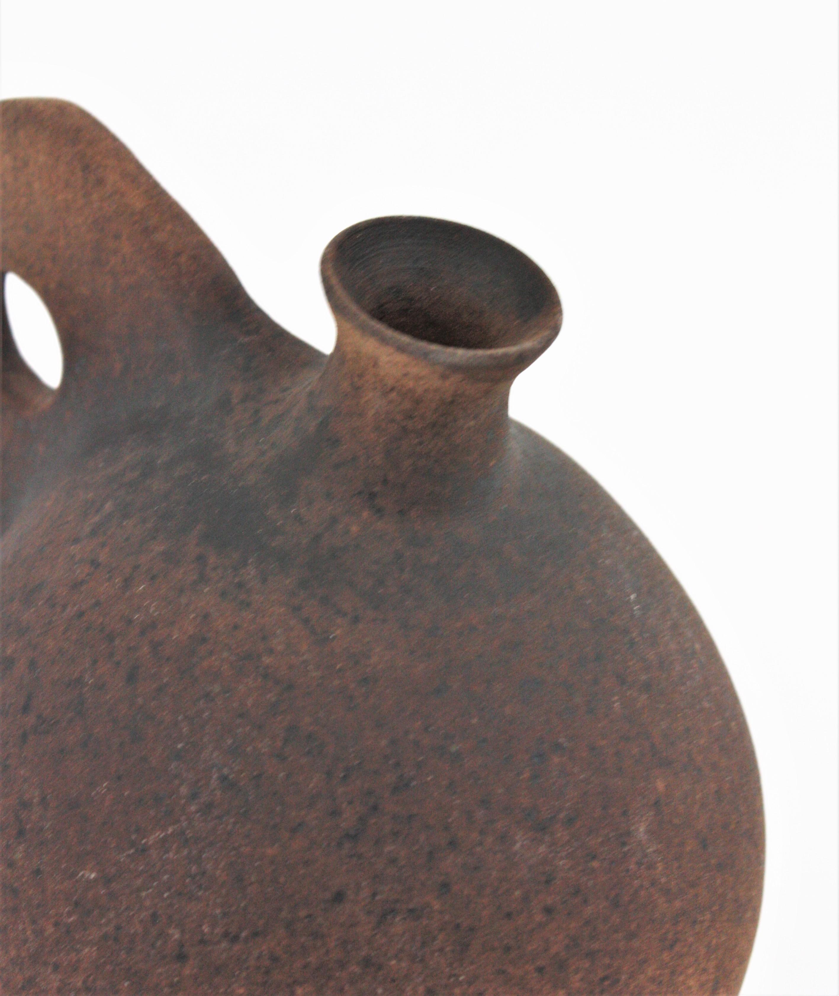 Ceramic Spanish Terracotta Jar Vase, 1950s