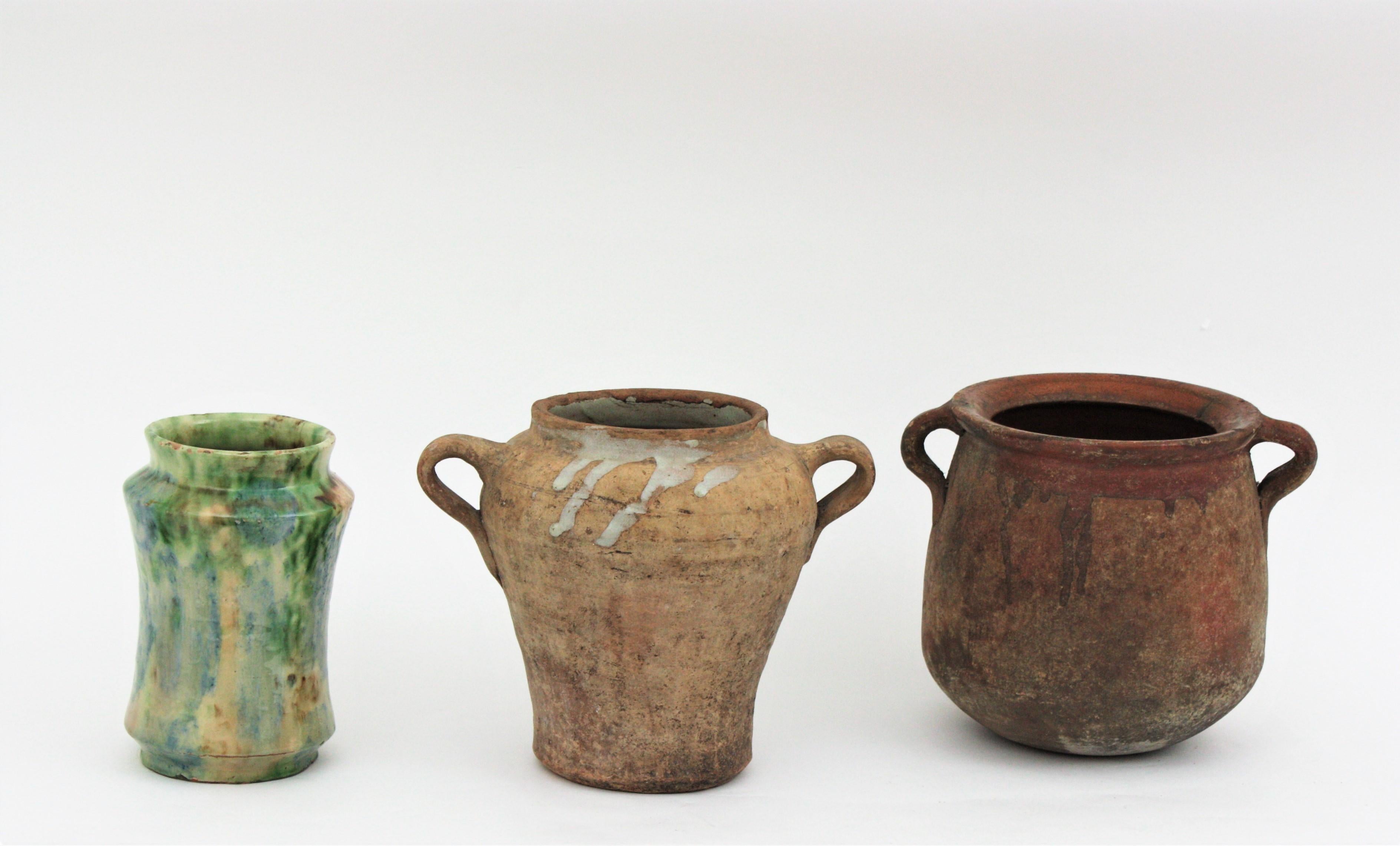 Ceramic Spanish Terracotta Olive Jar or Vessel, 19th Century