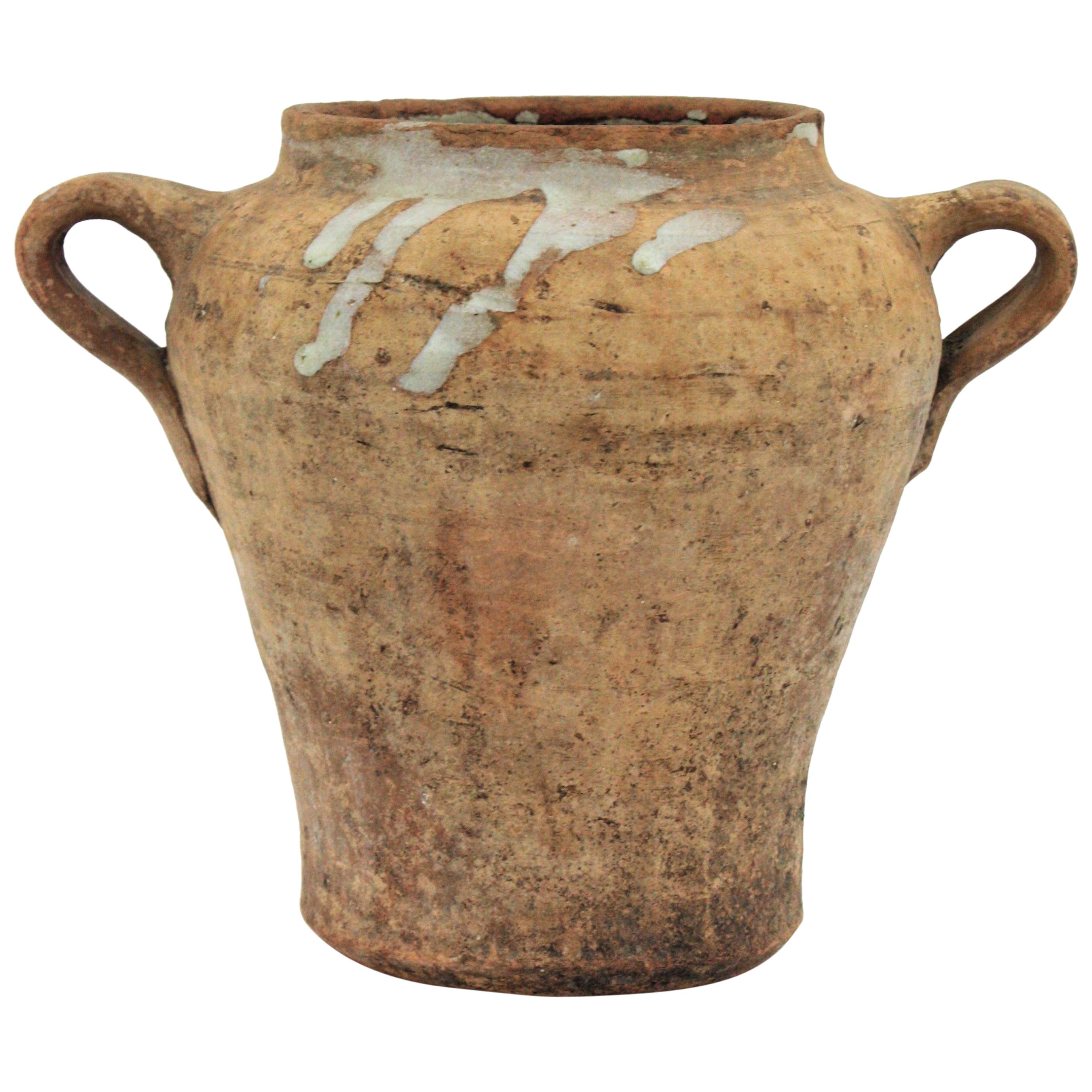 Spanish Terracotta Olive Jar or Vessel, 19th Century