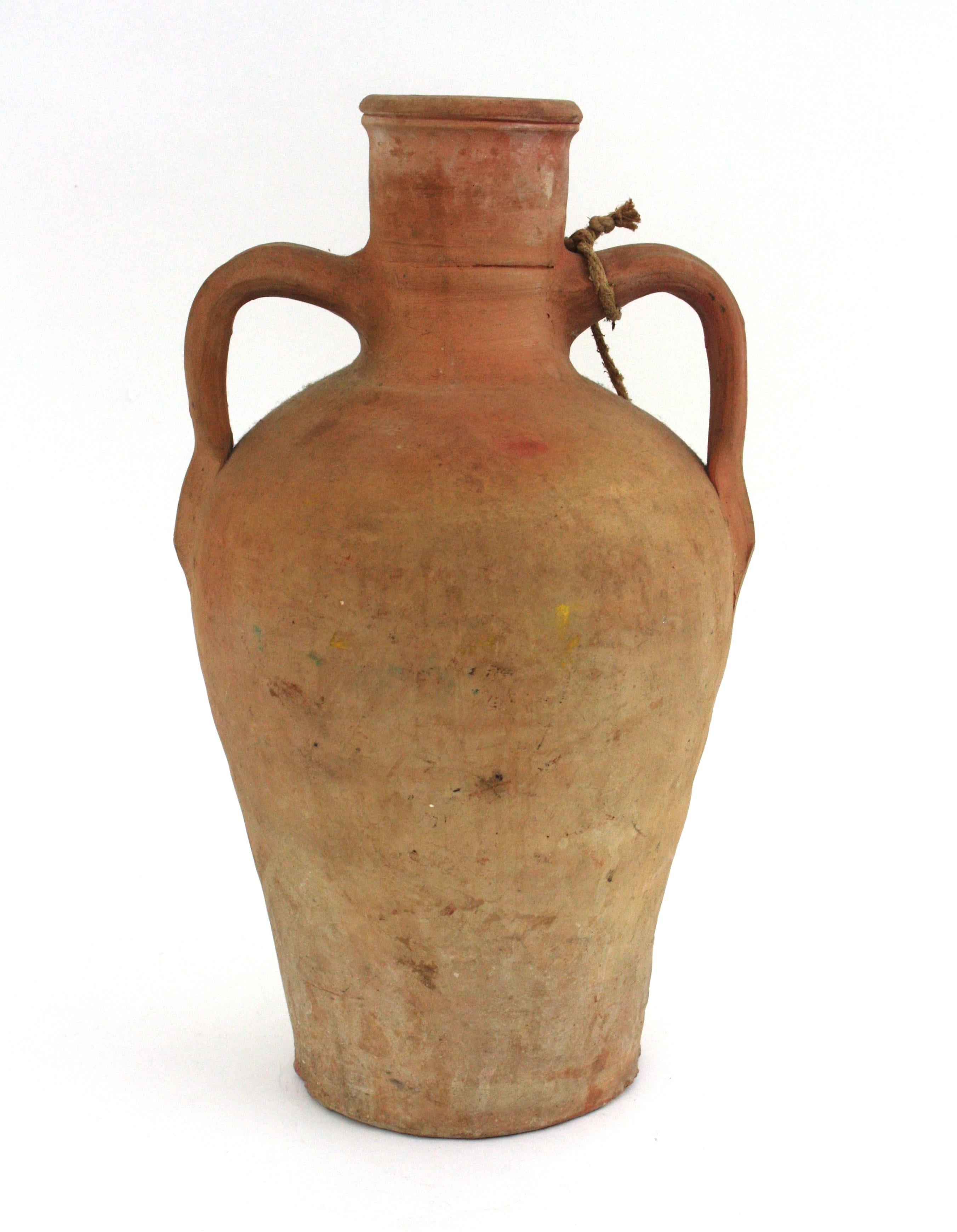 Spanish Terracotta Water Jar with Cork Plug For Sale 3