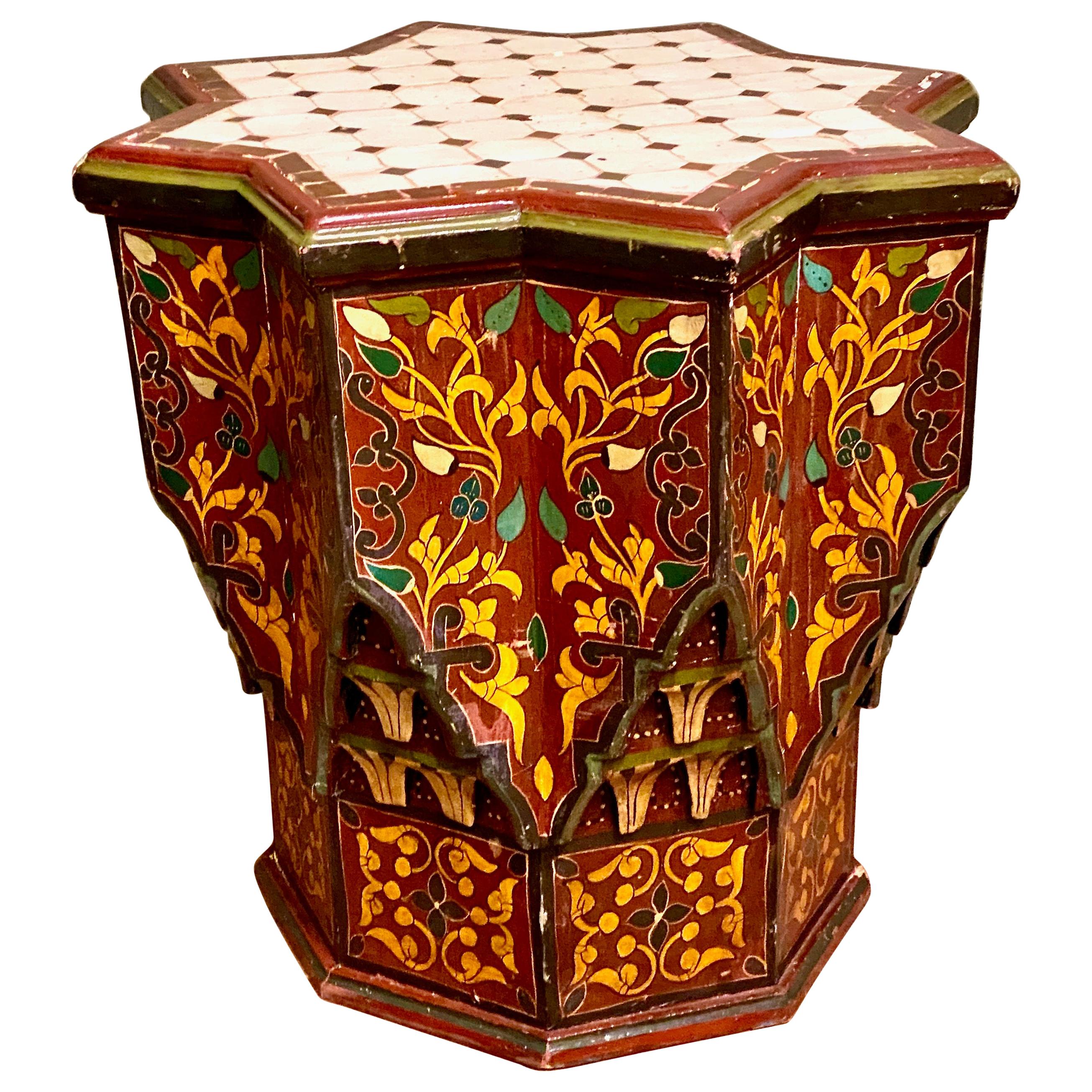 Spanish Tile Top Occasional Table