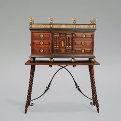 Spanish Tortoiseshell Cabinet On Stand