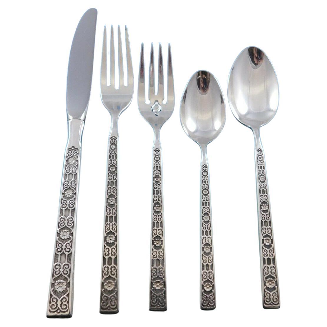 Spanish Tracery by Gorham Sterling Silver Flatware Service 12 Set 65 Pieces