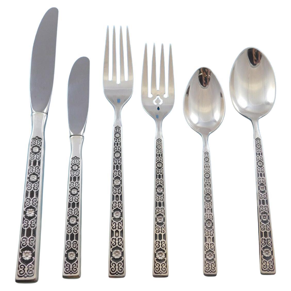 Spanish Tracery by Gorham Sterling Silver Flatware Service 12 Set 80 Pieces