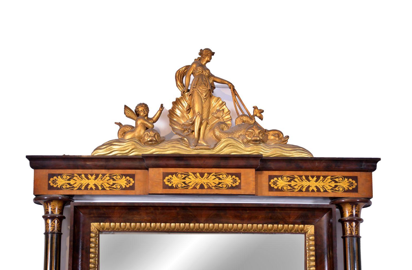 Baroque SPANISH TREMÓ REGENCY MARIA CRISTINA WITH PAIR OF BASES, CIRCA 1840 19th Century For Sale