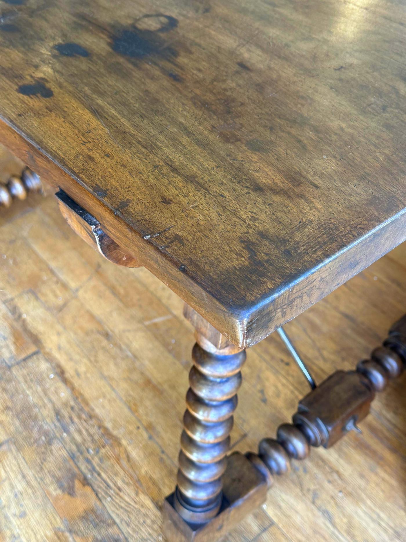 Spanish Trestle Table, circa 1800 In Good Condition For Sale In Los Angeles, CA