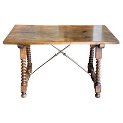 Antique Spanish Trestle Table, circa 1800