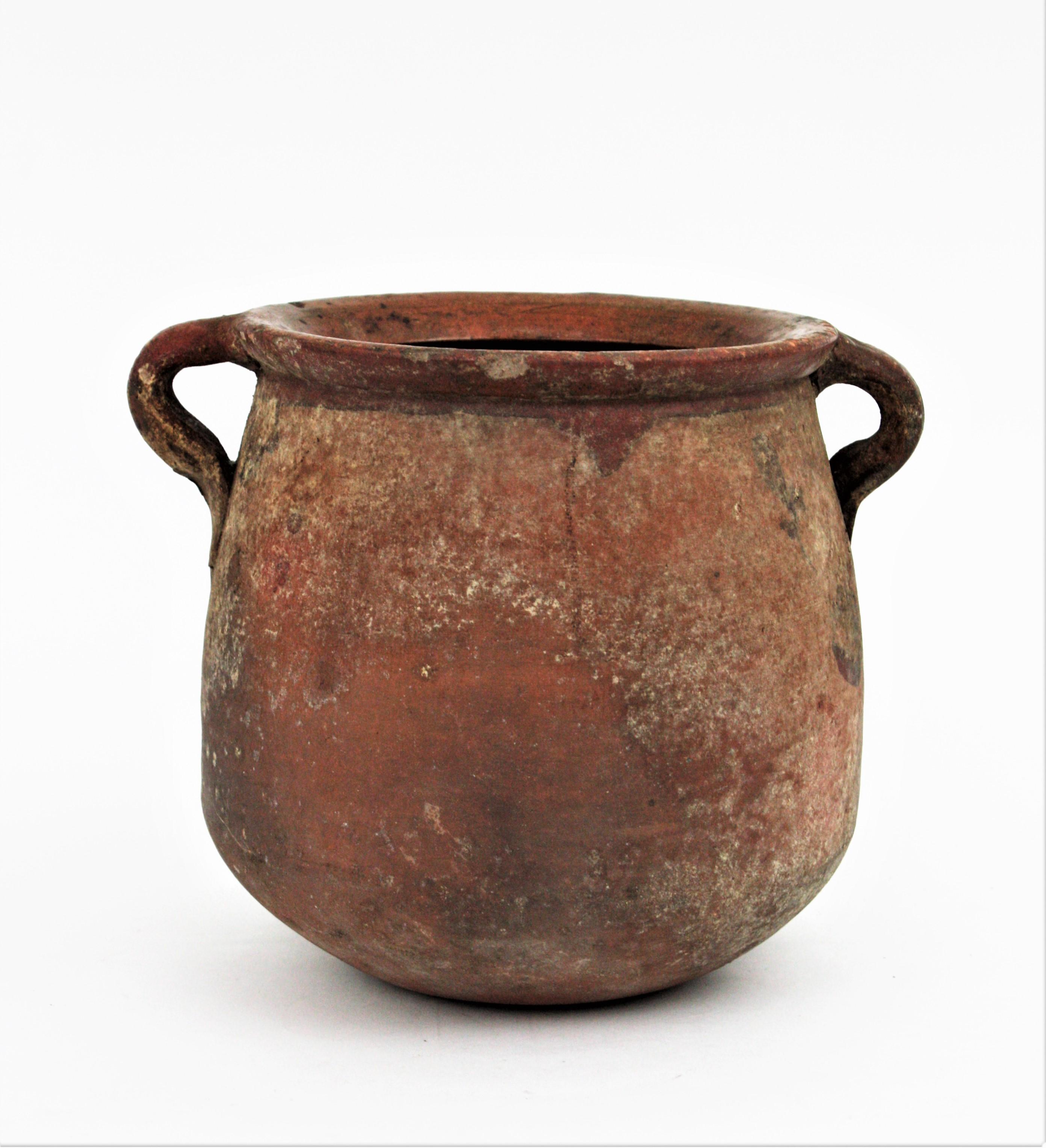 Spanish Unglazed Terracotta Pot or Vessel, 19th Century 4