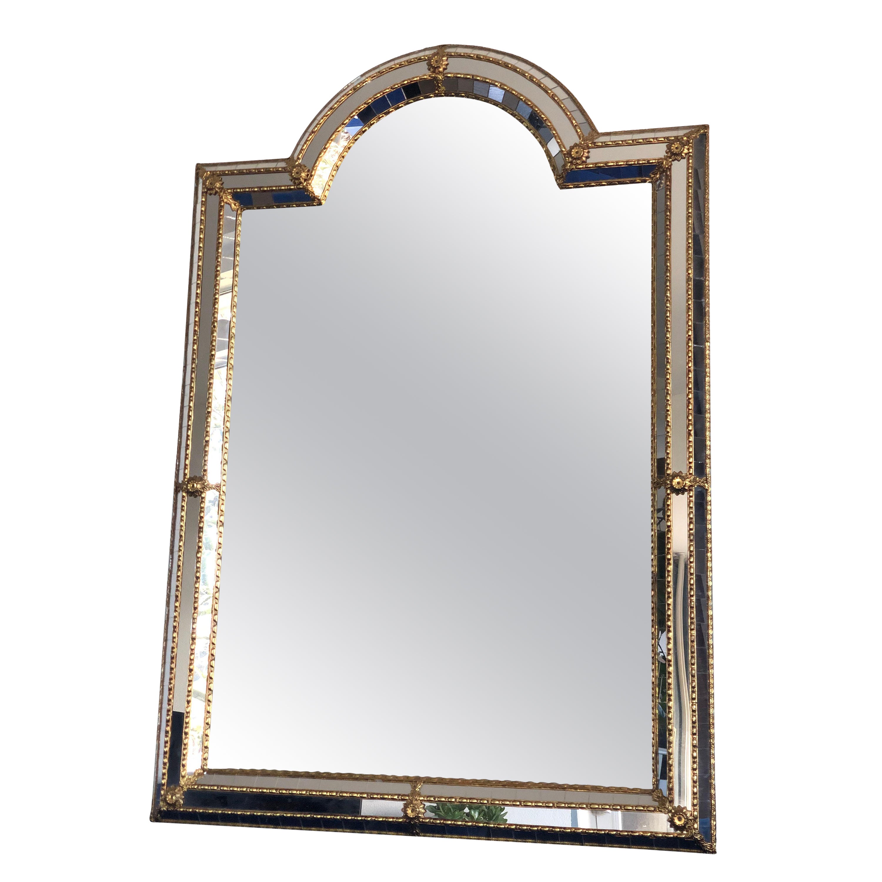 Spanish Venetian Mirror Hollywood Regency, 1990s