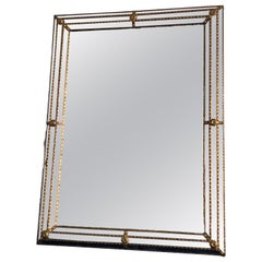 Spanish Venetian Square Mirror Hollywood Regency 1980s