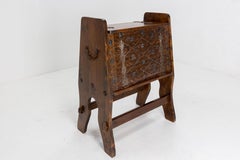 Spanish Vintage Bar Cocktail Cabinet Pine Tree and Wrought Iron, circa 1960