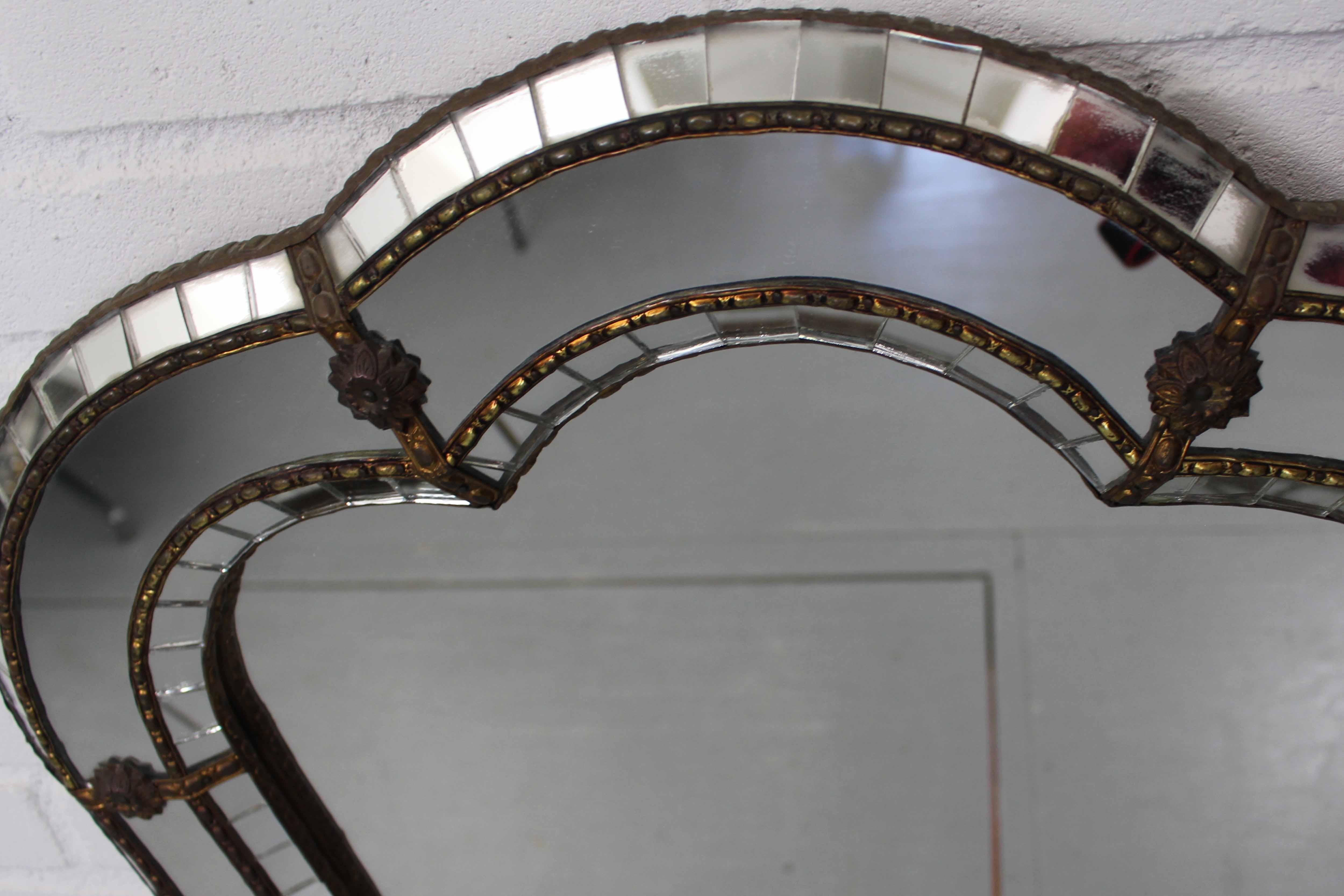 Spanish vintage Regency style mirror, 1970s 8