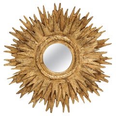 Miroir espagnol vintage Sunburst
