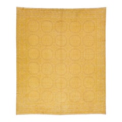 Spanischer Vintage-Wollteppich, modern, handgefertigt mit Goldenrod-Design