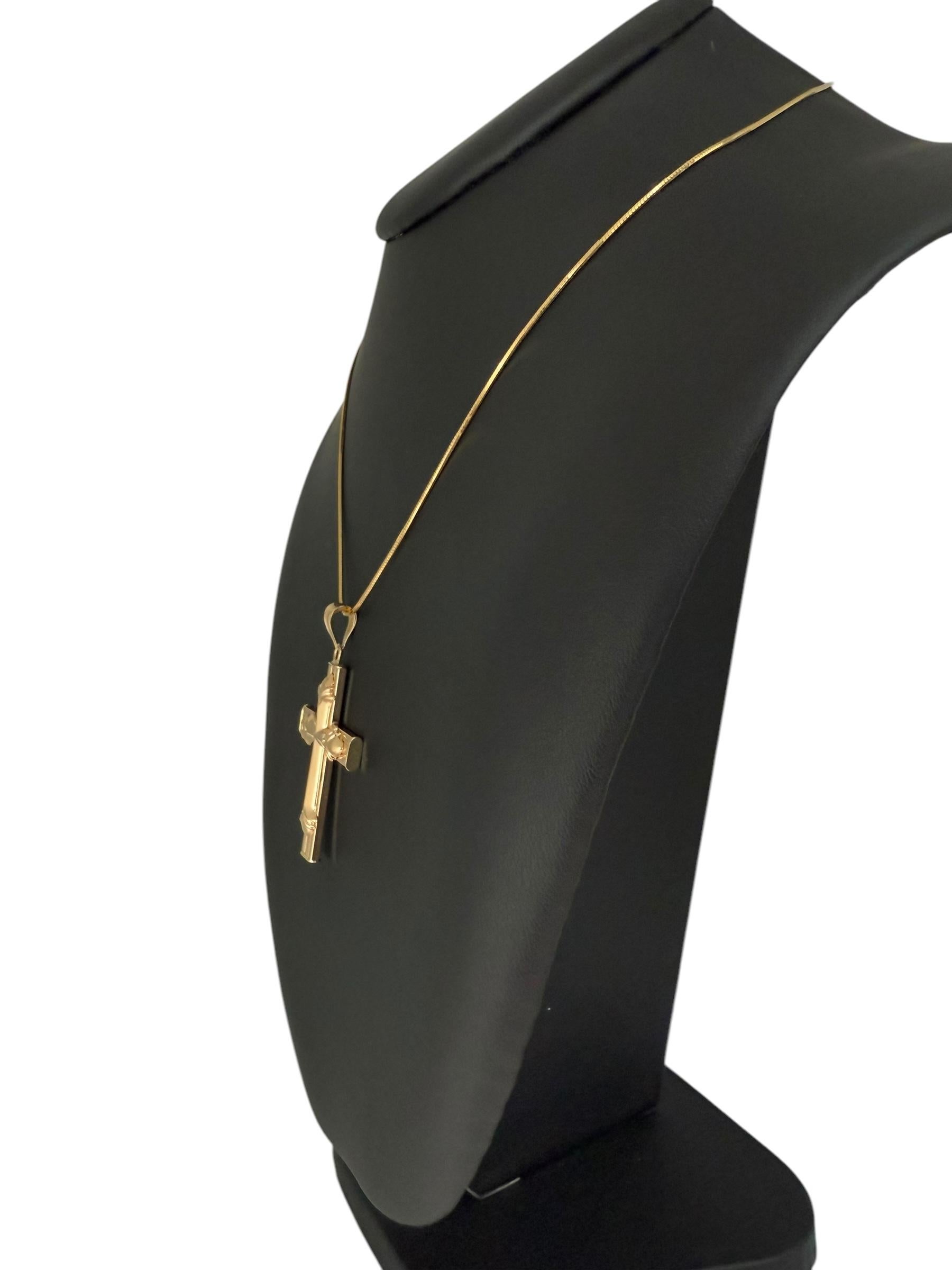 Spanish Vintage Yellow Gold Double-Sided Cross For Sale 4