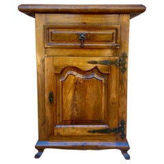 Antique Spanish Walnut Chest with Drawer and Door, 1930s