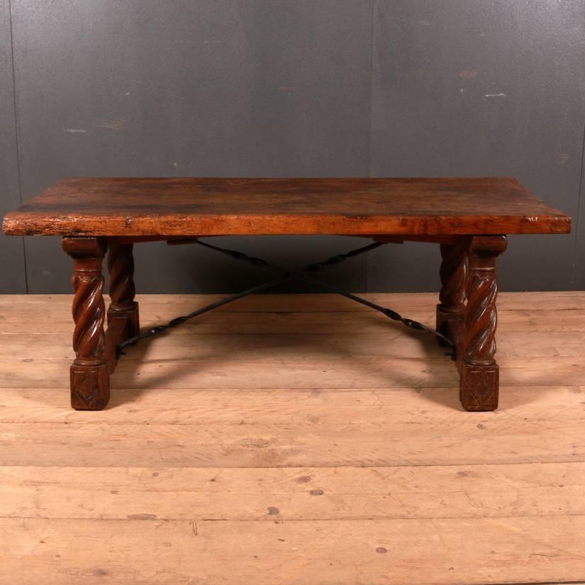 Spanish Walnut Coffee Table In Good Condition In Leamington Spa, Warwickshire