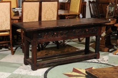 Spanish Walnut Console Table, 17th Century