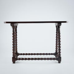 Table console en noyer espagnol
