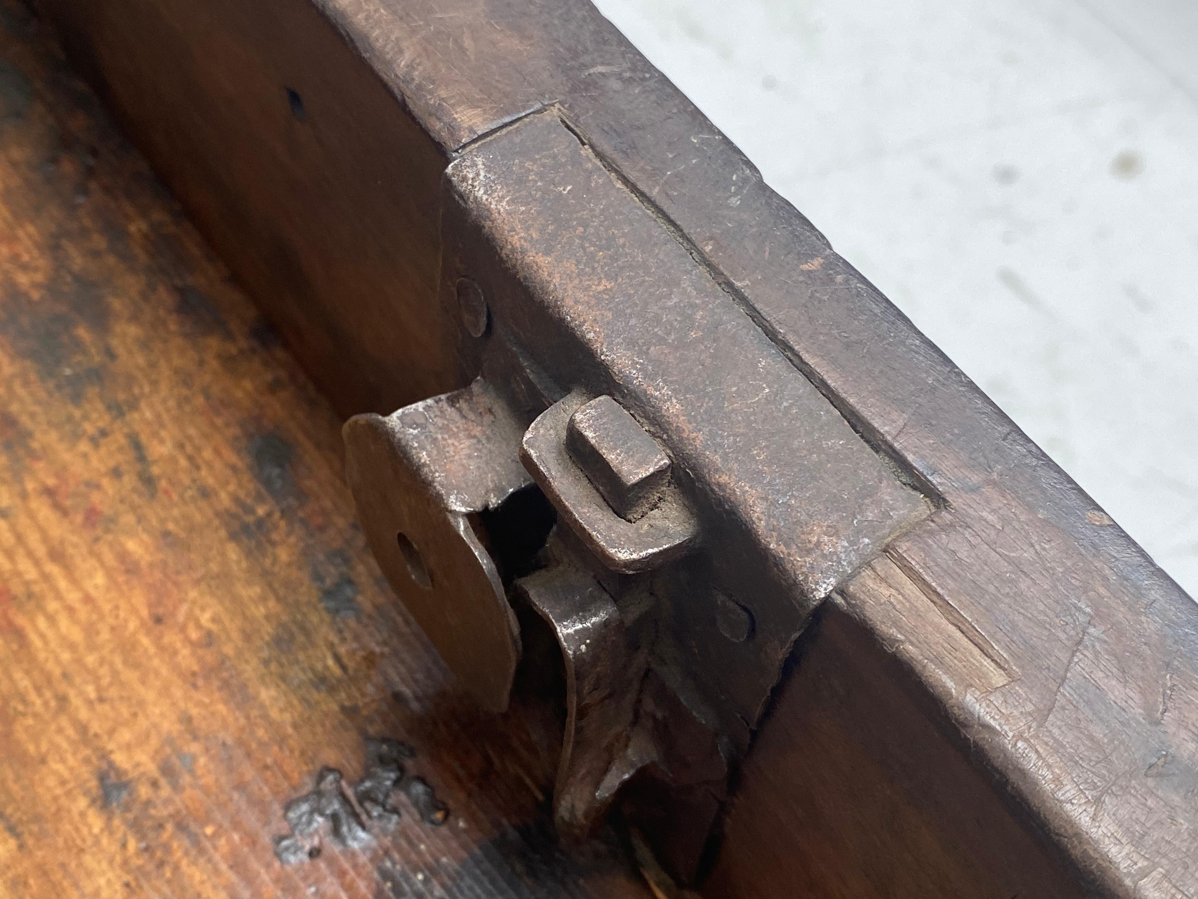 Polished Small Antique Spanish Walnut Table, 18 th Century For Sale