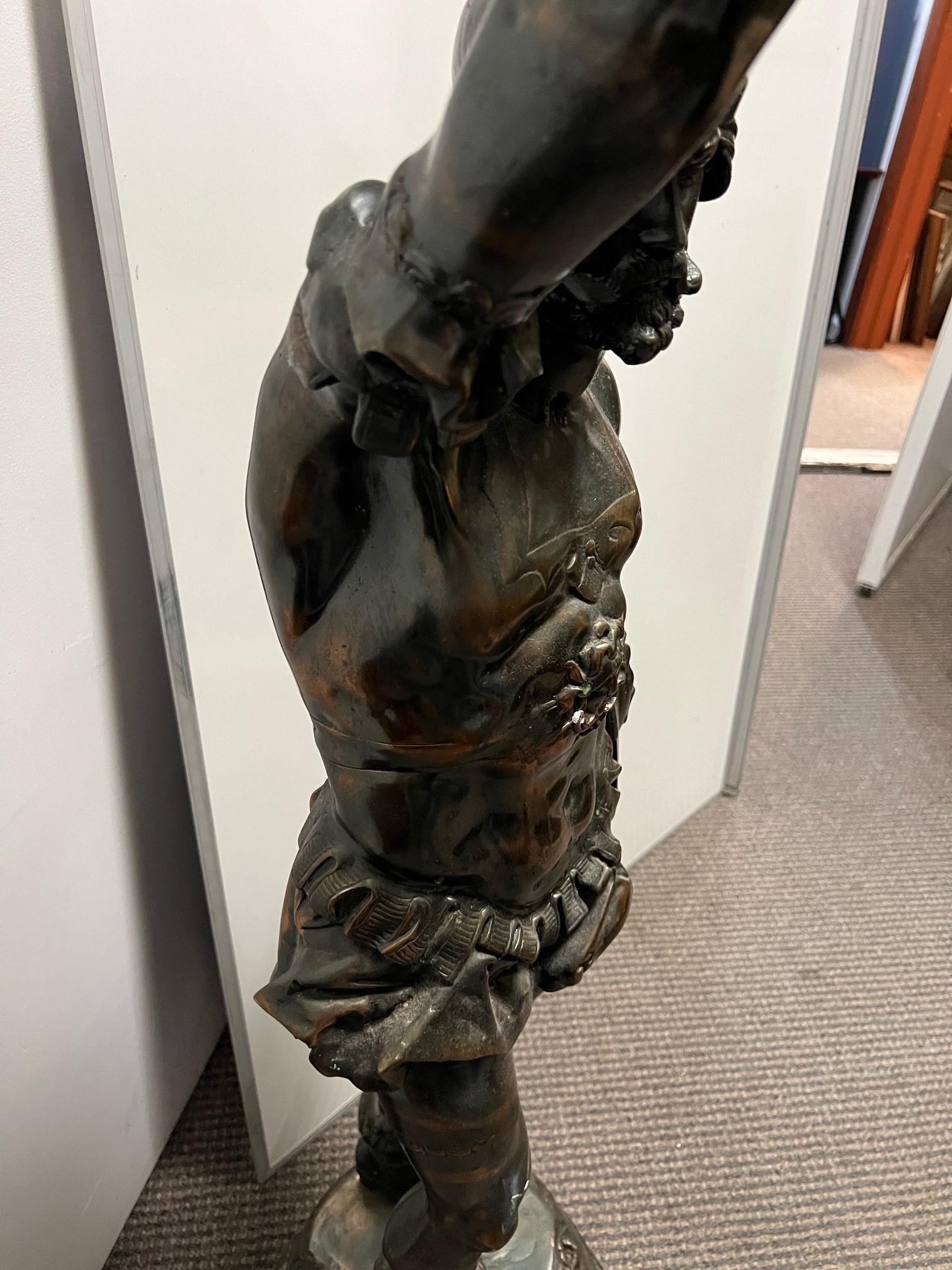 Spanish Warrior, Conquistador Standing with Sword and Decorative Shield For Sale 5