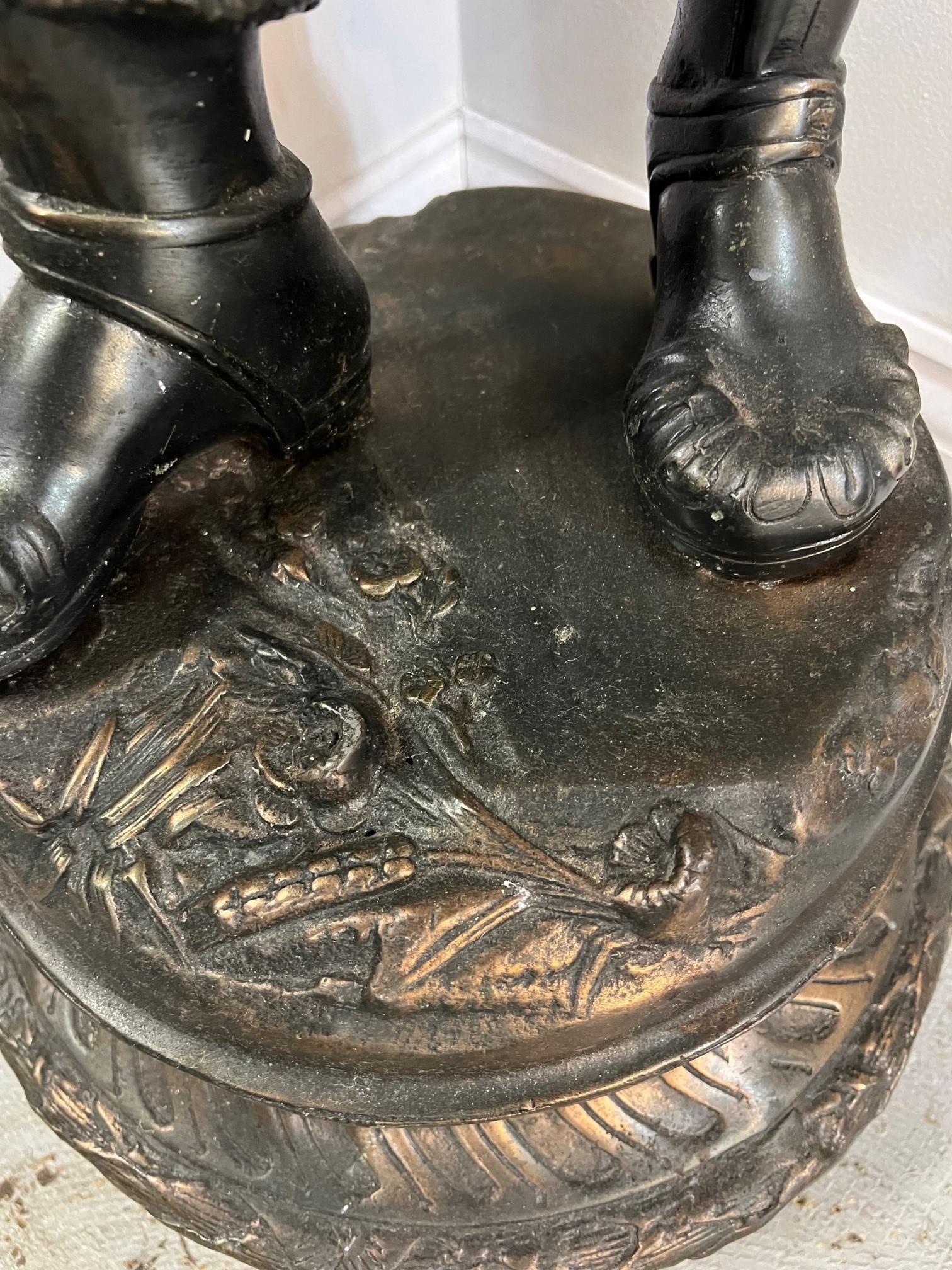 Spanish Warrior, Conquistador Standing with Sword and Decorative Shield For Sale 9