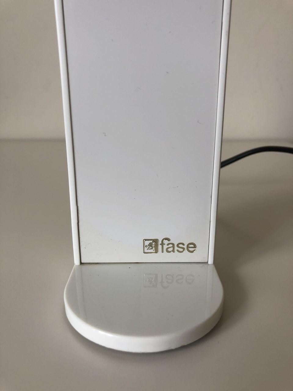 Post-Modern Spanish White Table Lamp by Fase, Model 