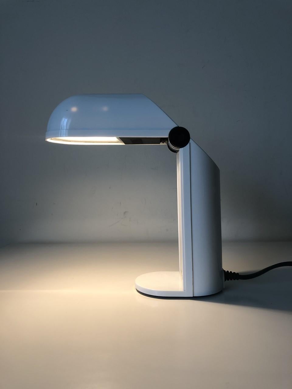 Plastic Spanish White Table Lamp by Fase, Model 