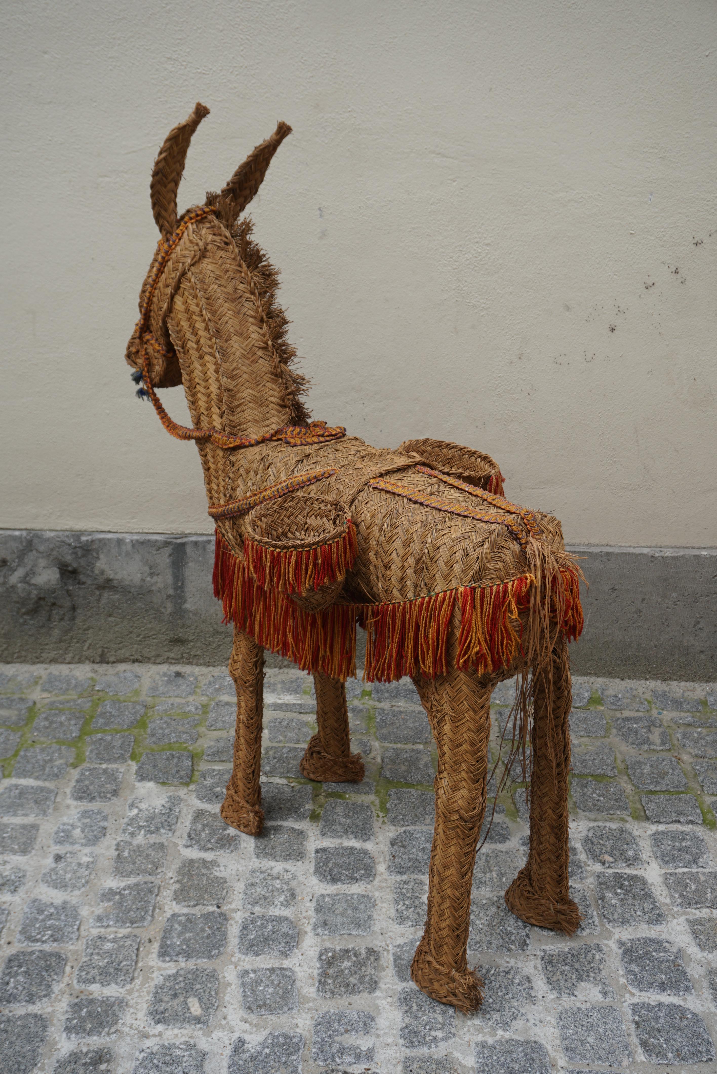 Spanish Wicker Donkey For Sale 1