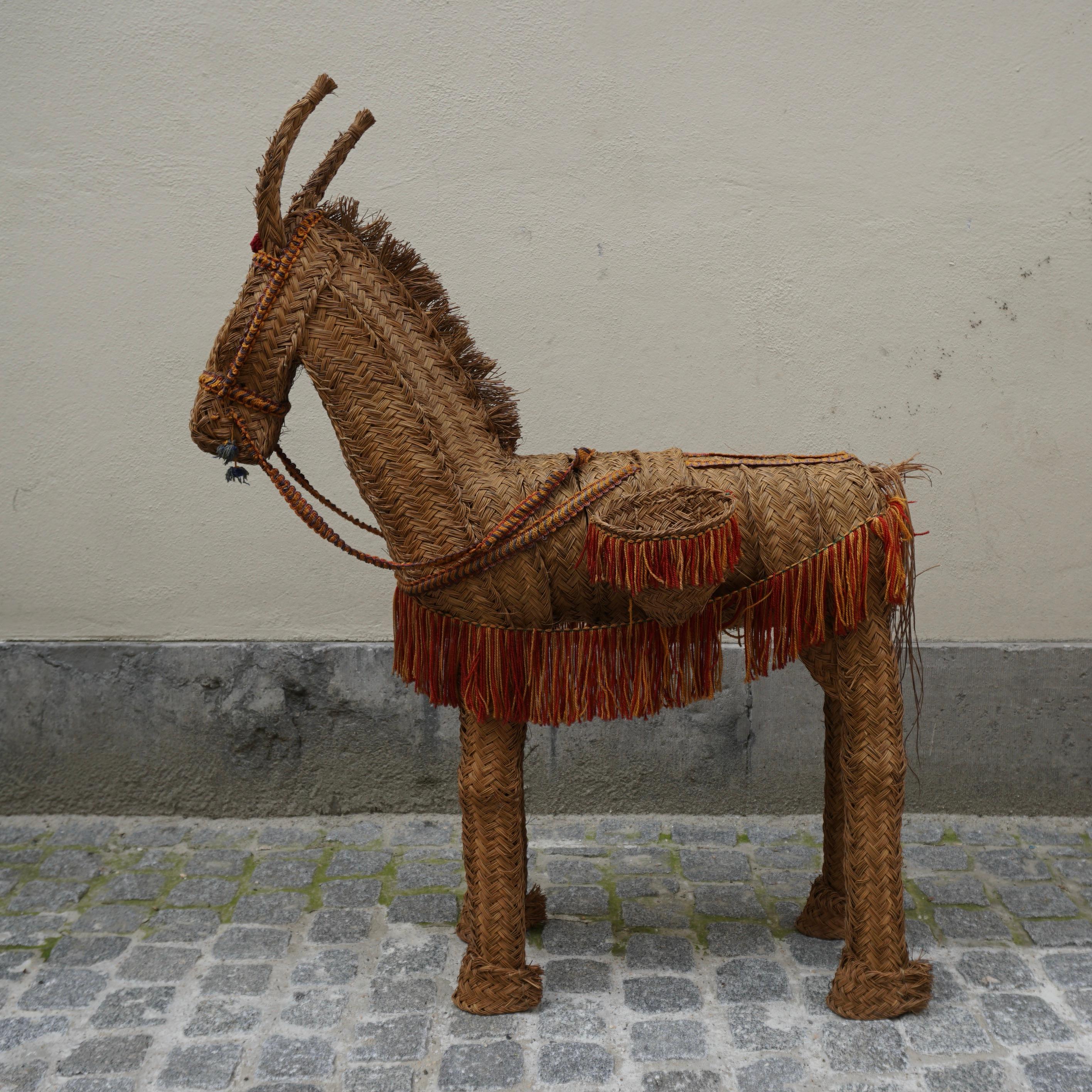 Spanish Wicker Donkey For Sale 5