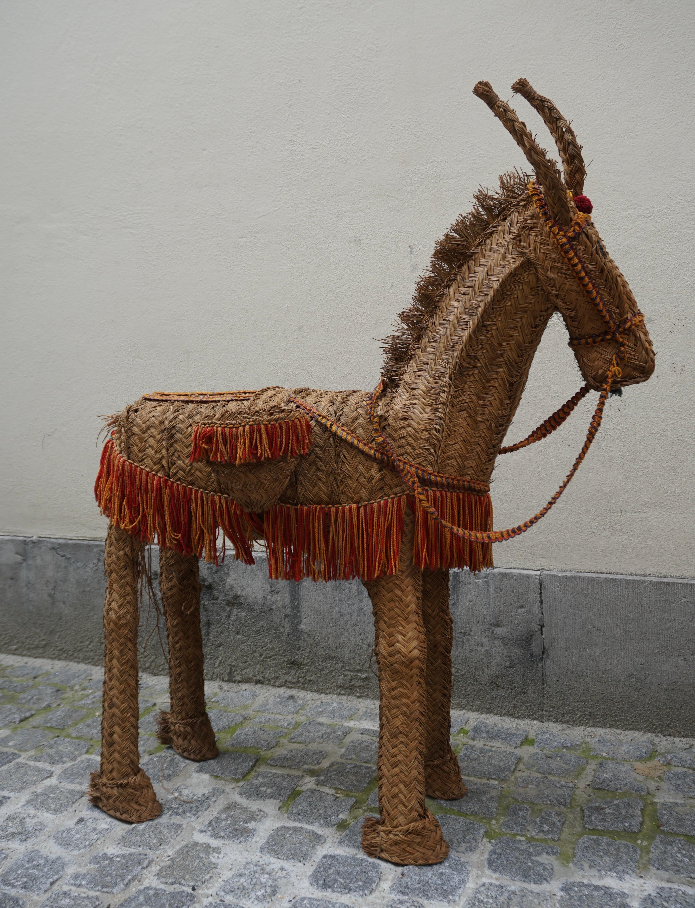 Spanish Wicker Donkey For Sale 12