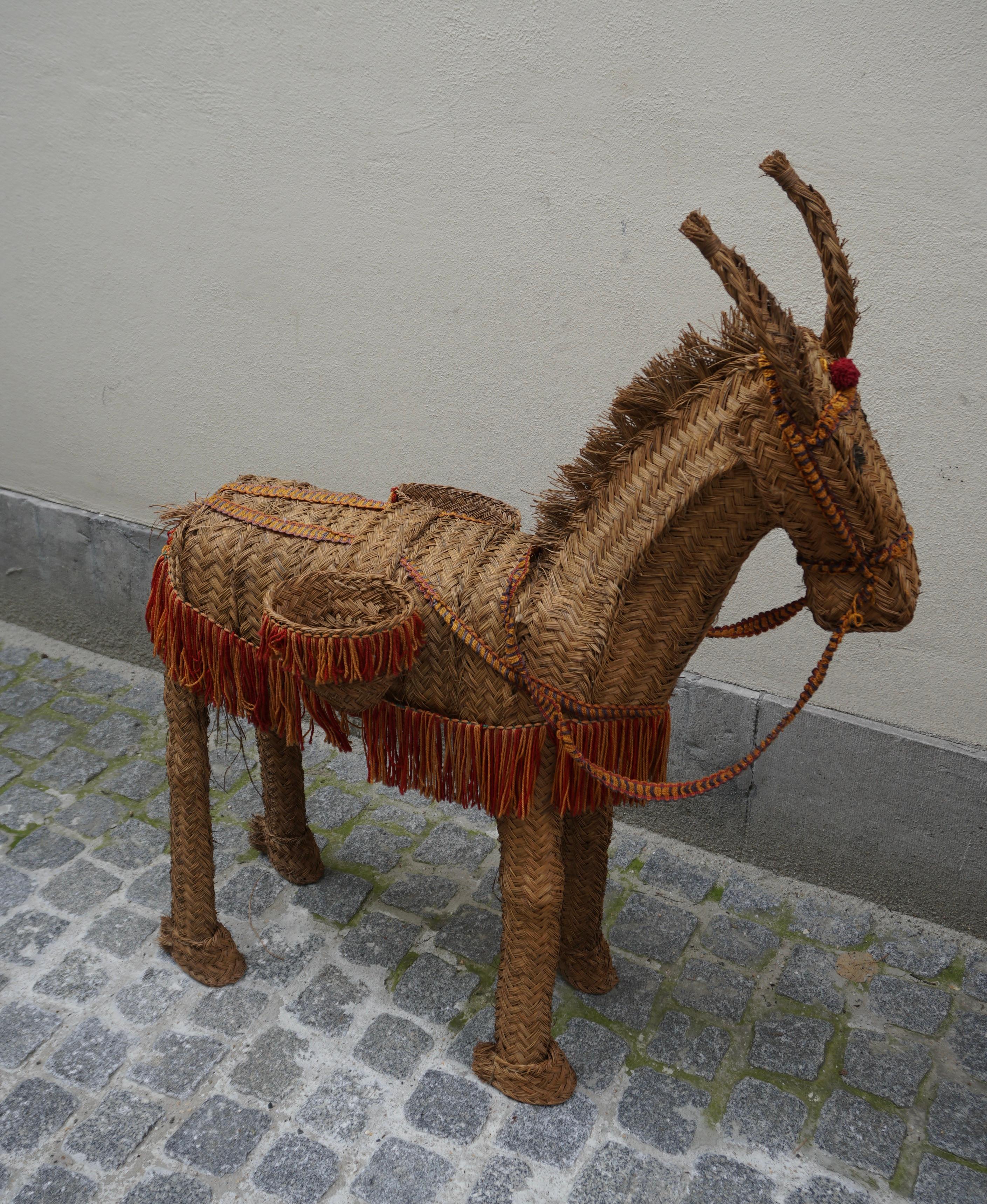 Spanish Wicker Donkey For Sale At 1stDibs Spanish Donkey Straw 